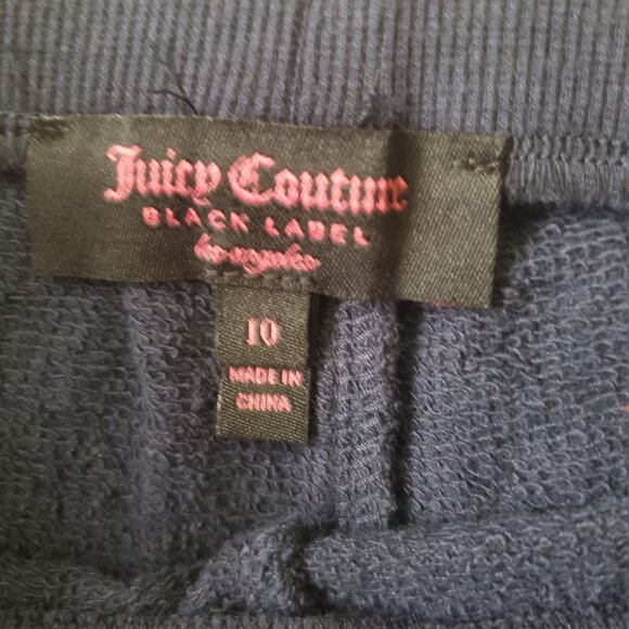 Juicy Couture Girls jogger trk french terry juicy gothic regal pant size 10 nwt - Picture 4 of 5